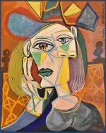 Woman in a Multicolored Hat (1939)..jpg